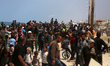 Displaced Palestinians are taking the coastal Rashid road to return to Gaza City as they p...