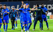 Players of FCSB are celebrating during the Romania Superliga Play-Off match between CFR 19...