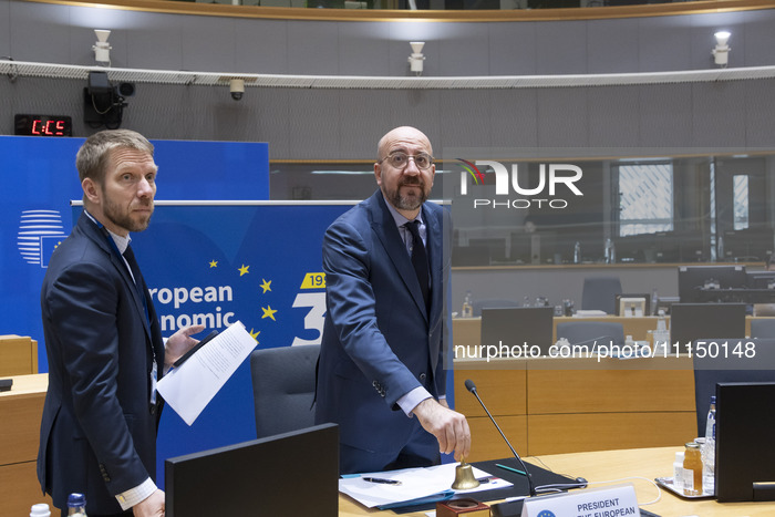 President Of The European Council Charles Michel At The European Council 