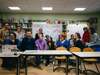 In Rennes, France, on April 16, 2024, several dozen parents are occupying the College d'Echange in protest against the 'choc des savoirs'. T...