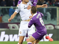 Nikola Milenkovic of ACF Fiorentina is controlling the ball during the UEFA Europa Conference League 2023/24 quarter-final second leg match...