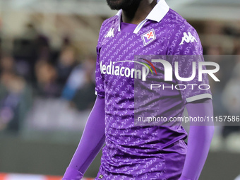 Jonathan Ikone is playing for ACF Fiorentina during the UEFA Europa Conference League 2023/24 quarter-final second leg match between ACF Fio...
