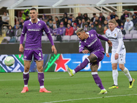 Domilson Cordeiro Dos Santos Dodo of ACF Fiorentina is controlling the ball during the UEFA Europa Conference League 2023/24 quarter-final s...