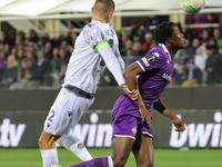 Christian Kouame of ACF Fiorentina is controlling the ball during the UEFA Europa Conference League 2023/24 quarter-final second leg match b...