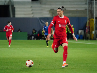 Darwin Nunez of Liverpool FC is playing in the UEFA Europa League quarter-finals second leg football match against Atalanta BC at Gewiss Sta...