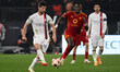Matteo Gabbia of A.C. Milan and Tammy Abraham of A.S. Roma are playing during the UEFA Eur...