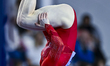 Charlize Moerz of Austria is competing in the women's Floor Exercise Final at the 16th FIG...