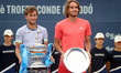 Stefanos Tsitsipas and Casper Ruud are posing as the winner and runner-up of the Barcelona...