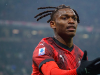 Rafael Leao is playing for AC Milan against FC Internazionale in the Serie A match at Giuseppe Meazza Stadium on April 22, 2024. (