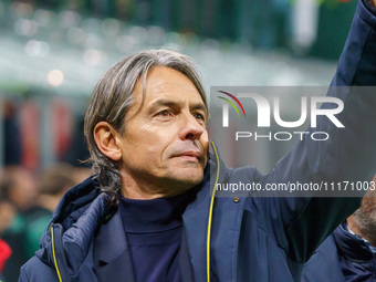 Filippo Inzaghi is seen here during the AC Milan versus FC Internazionale Serie A match at Giuseppe Meazza Stadium in Milan, Italy, on April...