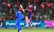 Rajasthan Royals batter Yashasvi Jaiswal is celebrating his century during the Indian Prem...