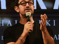Bollywood actor Aamir Khan is attending a music launch event in Mumbai, India, on April 22, 2024. (