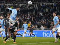 Valentin Castellanos of S.S. Lazio is scoring a goal during the Coppa Italia Semi-final Second Leg match between SS Lazio and Juventus FC at...