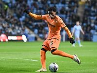 Jaden Philogene (23, Hull City) is shooting during the Sky Bet Championship match between Coventry City and Hull City at the Coventry Buildi...