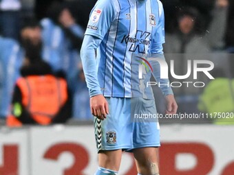 Bobby Thomas of Coventry City is celebrating after scoring his team's second goal during the Sky Bet Championship match between Coventry Cit...