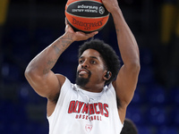 Shaq McKissic is playing in the match between FC Barcelona and Olympiacos Piraeus for Game 1 of the Play-offs of the Turkish Airlines EuroLe...