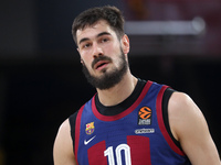 Nikola Kalinic is playing in the match between FC Barcelona and Olympiacos Piraeus for Game 1 of the Play-offs of the Turkish Airlines Eurol...