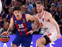 Nicolas Laprovittola and Thomas Walkup are playing in the match between FC Barcelona and Olympiacos Piraeus for Game 1 of the Play-offs of t...