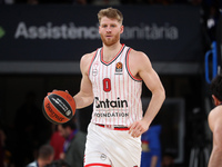 Thomas Walkup is playing in the match between FC Barcelona and Olympiacos Piraeus for Game 1 of the Play-offs of the Turkish Airlines Eurole...