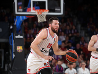 Alec Peters is playing in the match between FC Barcelona and Olympiacos Piraeus for Game 1 of the Play-off of the Turkish Airlines Euroleagu...