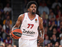 Shaq McKissic is playing in the match between FC Barcelona and Olympiacos Piraeus for Game 1 of the Play-offs of the Turkish Airlines Eurole...