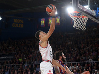 Nigel Williams-Goss and Ricky Rubio are playing in the match between FC Barcelona and Olympiacos Piraeus for Game 1 of the Play-offs of the...