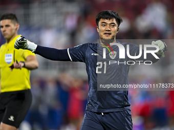 Fernando Ari Sutaryadi of Indonesia is reacting during the penalty shootout of the AFC U23 Asian Cup Qatar 2024 quarter-final match between... by Noushad Thekkayil/NurPhoto