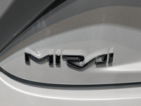 EDMONTON, CANADA - APRIL 23:
Logo of Toyota Mirai seen at the 2024 Canadian Hydrogen Convention, on April 23, 2024, in Edmonton, Alberta, Ca...