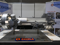 EDMONTON, CANADA - APRIL 24:
Ekona Power stand during the 2024 Canadian Hydrogen Convention, on April 24, 2024, in Edmonton, Alberta, Canada...