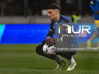 Michele Cerofolini of Frosinone Calcio is playing during the 34th day of the Serie A Championship between Frosinone Calcio and U.S. Salernit...