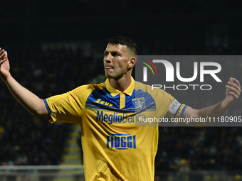 Luca Mazzitelli of Frosinone Calcio is playing during the 34th day of the Serie A Championship between Frosinone Calcio and U.S. Salernitana...