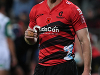 Johnny McNicholl of the Crusaders is talking to a colleague during the round ten Super Rugby match between the Crusaders and the Melbourne R...