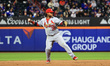 St. Louis Cardinals shortstop Brandon Crawford #35 is batting during the fifth inning of a...