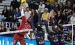 Marlon Yant of Cucine Lube Civitanova is attacking during the final match of the playoff C...