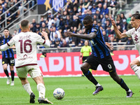 Marcus Thuram is playing for FC Inter during the Italian Serie A football match between Inter FC Internazionale and Torino FC at the Giusepp...