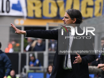 Head Coach Simone Inzaghi of FC Inter is pictured during the Italian Serie A football match between Inter FC Internazionale and Torino FC at...