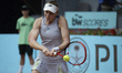 Elena Rybakina of Kazakhstan is in action during the 2024 ATP Tour Madrid Open tennis tour...