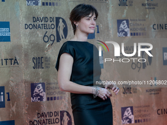 Kasia Smutniak is attending the photocall at the 69th David Di Donatello at Cinecitta Studios in Rome, Italy, on May 3, 2024. (