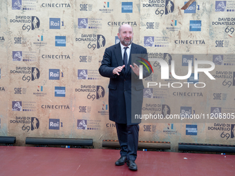 Antonio Albanese is attending the photocall at the 69th David Di Donatello at Cinecitta Studios in Rome, Italy, on May 3, 2024. (