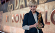 Milena Vukotic is attending the photocall at the 69th David Di Donatello at Cinecitta Stud...