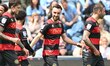 Morgan Fox (15, Queens Park Rangers) is celebrating after scoring his team's second goal d...