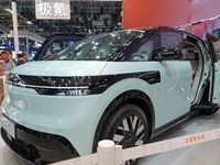 Visitors are looking at the ZEEKR MIX electric car at the 2024 Beijing International Automotive Exhibition in Beijing, China, on May 3, 2024...