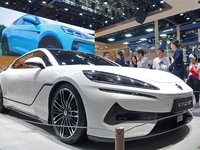 Visitors are looking at the Denza Z9GT electric car at the 2024 Beijing International Automotive Exhibition in Beijing, China, on May 3, 202...