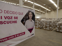 Electoral packages that will be used for the 2024 elections in Mexico are being presented during a press conference at the beginning of the...