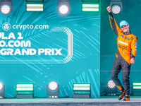 Lando Norris from the UK is driving the (4) McLaren F1 Team MCL38 Mercedes at the Formula 1 Crypto.com Miami Grand Prix 2024 in Miami, USA,...