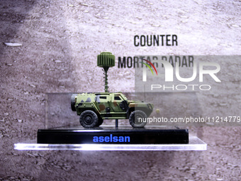 An exhibition booth of Aselsan (Turkey) is being displayed during the Defense Services Asia (DSA) Exhibition and the National Security Inter...