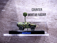 An exhibition booth of Aselsan (Turkey) is being displayed during the Defense Services Asia (DSA) Exhibition and the National Security Inter...