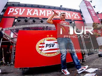 Frank Lammers is attending the homage of PSV at Stadhuisplein for their championship season 2023-2024 in Eindhoven, Netherlands, on May 6, 2...