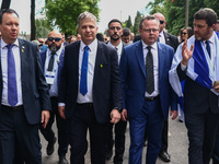 Yacov Livne the Ambassador of Israel to Poland, Yoav Kisch, education Minister of Israel and Deputy Minister of Foreign Affairs of Poland An...