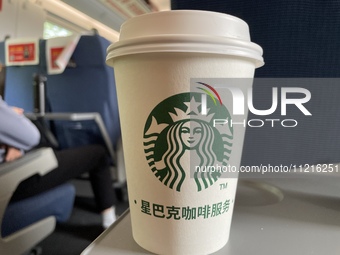 A Starbucks coffee shop is being seen in Yancheng, China, on May 7, 2024. Starbucks plunged 15.9 percent on May 1 (local time). Recently, St...